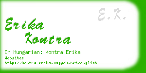 erika kontra business card